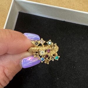 Gold Multi-Stone Cluster Ring - Women Jewelry